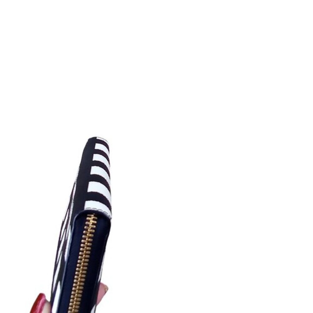Kate Spade Black & White Neda Grove Street Printed Leather Continental Wallet - Picture 6 of 10